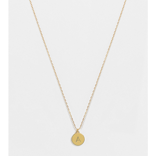 Маленькое золотистое ожерелье с подвеской с инициалом "А" Kate Spade