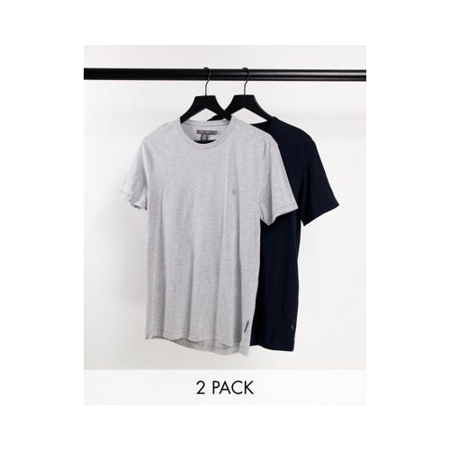 Набор из 2 футболок темно-синего и светло-серого цветов с круглым вырезом French Connection Разноцветный