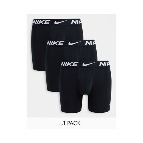 Набор из 3 черных боксеров из микрофибры Nike-Черный цвет