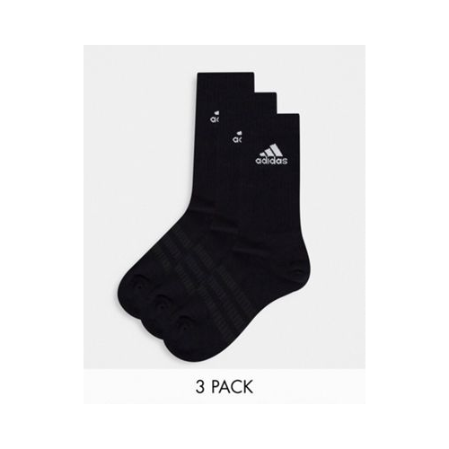 Набор из 3 пар черных носков adidas Training-Черный цвет