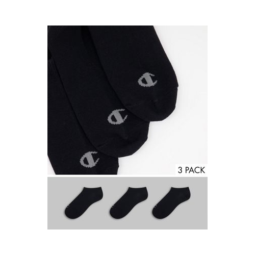 Набор из 3 пар черных носков Champion-Черный цвет