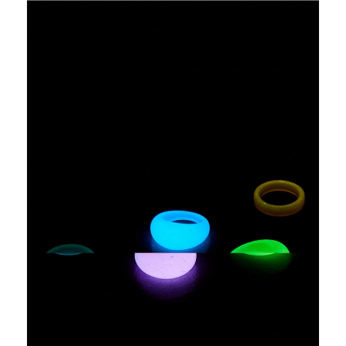 Набор из 5 светящихся в темноте пластиковых колец ASOS DESIGN Разноцветный