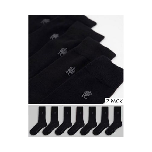 Набор из 7 пар черных носков French Connection