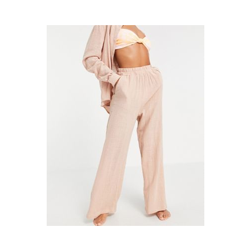 Нежно-розовые пляжные брюки свободного кроя (от комплекта) South Beach-Розовый цвет