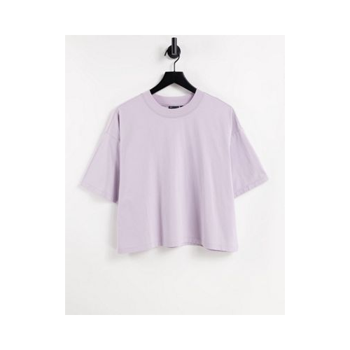 Нежно-сиреневая футболка в стиле super oversized с разрезами по бокам ASOS DESIGN-Фиолетовый цвет