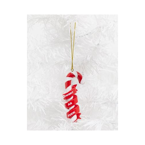 Новогоднее украшение с надписью 'sweet as f' Typo Christmas Разноцветный