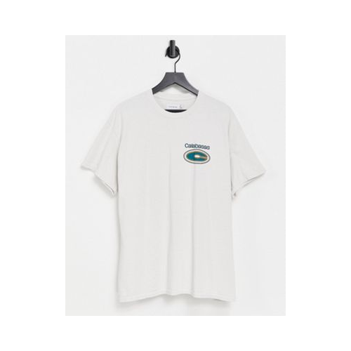 Oversized-футболка цвета экрю с принтом "Calabasas" Topman Белый