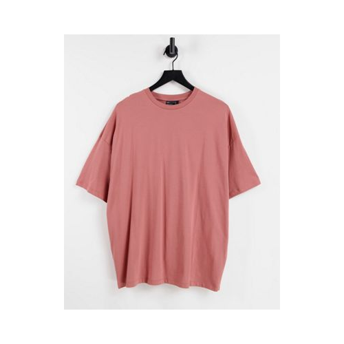 Oversized-футболка выбеленного розового цвета из органического материала ASOS DESIGN-Розовый