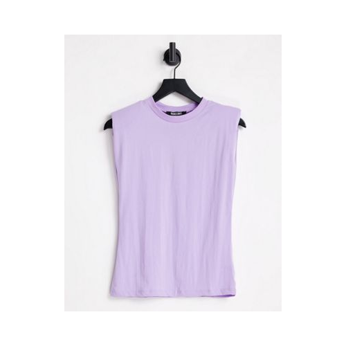 Oversized-футболка сиреневого цвета с подплечниками Rebellious Fashion-Фиолетовый