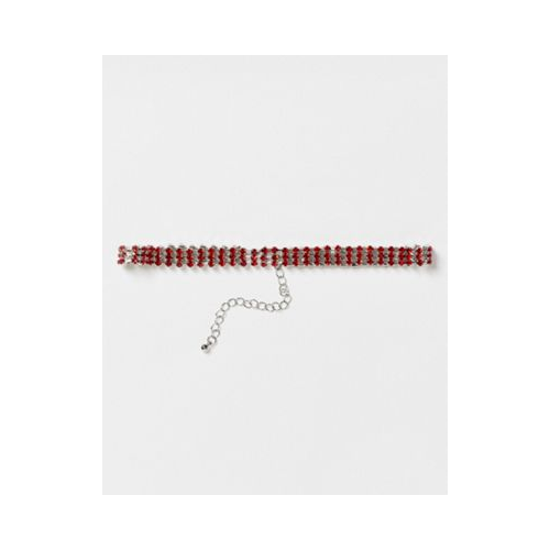 Ожерелье-чокер с кристаллами красного цвета ASOS DESIGN