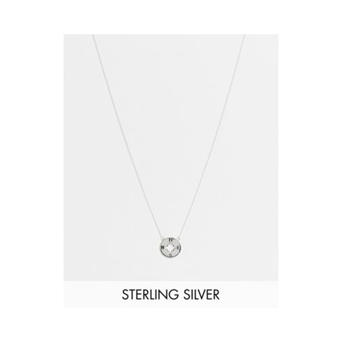 Ожерелье из стерлингового серебра с подвеской в виде компаса ASOS DESIGN