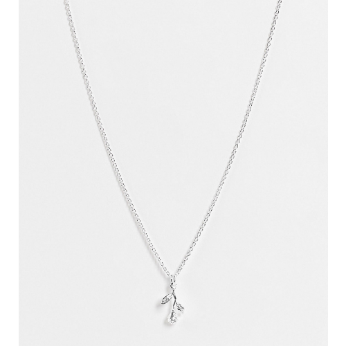 Ожерелье из стерлингового серебра с подвеской-розой ASOS DESIGN