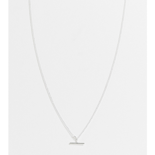 Ожерелье из стерлингового серебра с Т-образной застежкой ASOS DESIGN