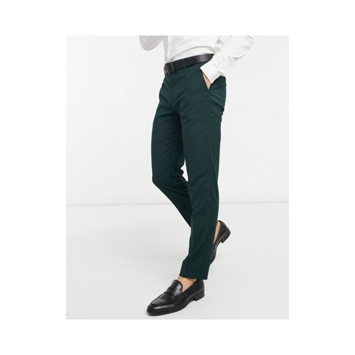 Однотонные приталенные брюки Harry Brown-Зеленый цвет