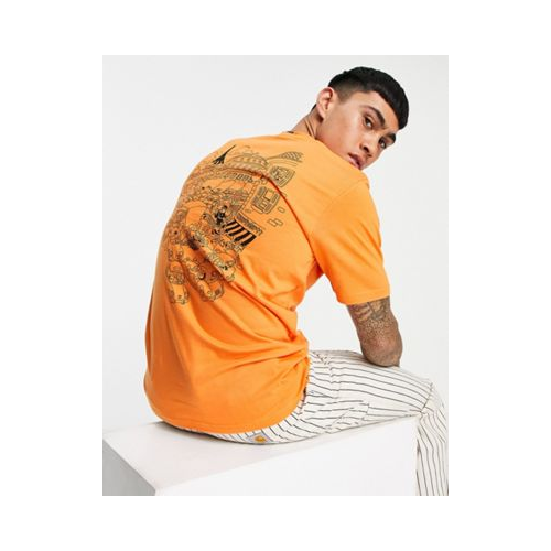 Оранжевая футболка с надписью "Picnic in Paris" Carhartt WIP-Оранжевый цвет