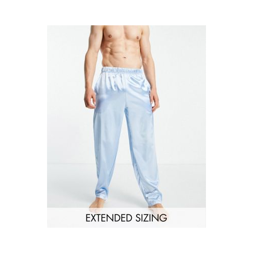 Атласные пижамные брюки синего цвета ASOS DESIGN-Зеленый