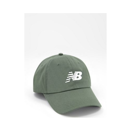 Бейсболка цвета хаки с логотипом New Balance Core-Зеленый