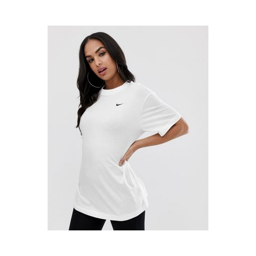 Белая футболка oversized с логотипом-галочкой Nike