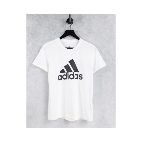 Белая футболка с большим логотипом adidas Training