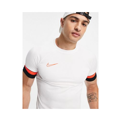 Белая футболка с красной отделкой Nike Football Dri-FIT Academy 21