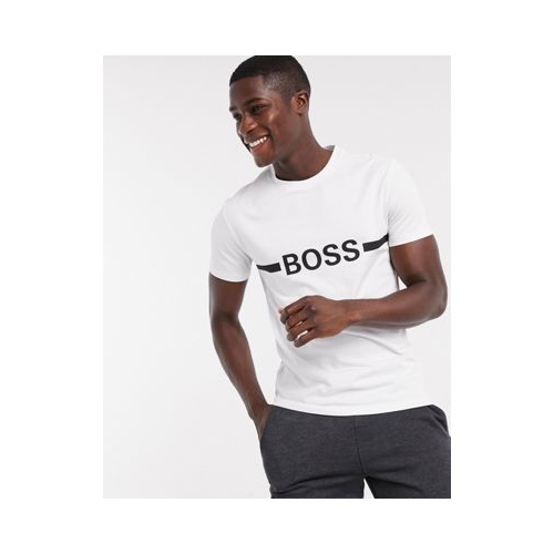 Белая футболка с логотипом BOSS Beachwear