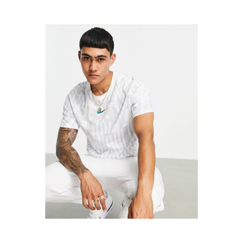 Белая футболка с логотипом и узором зигзаг Nike S6