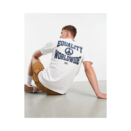 Белая футболка с принтом на спине Vans Equality
