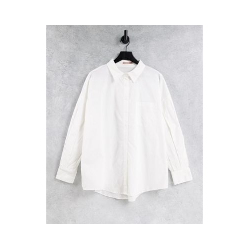 Белая oversized-рубашка с объемными рукавами Skylar Rose