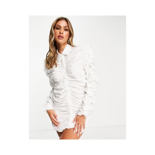 Белая рубашка со сборками Femme Luxe