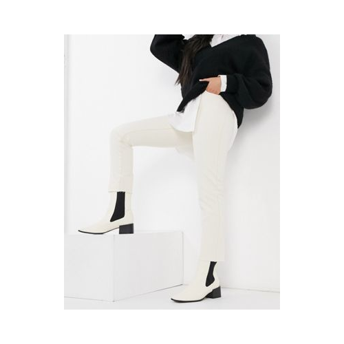 Белые джинсы прямого кроя с завышенной талией Object Tora