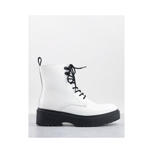 Белые кожаные ботинки со шнуровкой Levi's