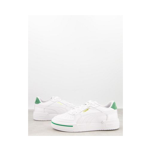 Белые кроссовки c зелеными вставками PUMA CA Pro Heritage