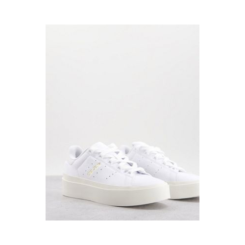 Белые кроссовки на платформе adidas Origianls Stan Smith Bonega