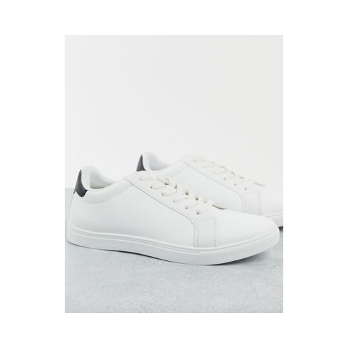 Белые кроссовки на шнуровке в минималистичном стиле Brave Soul