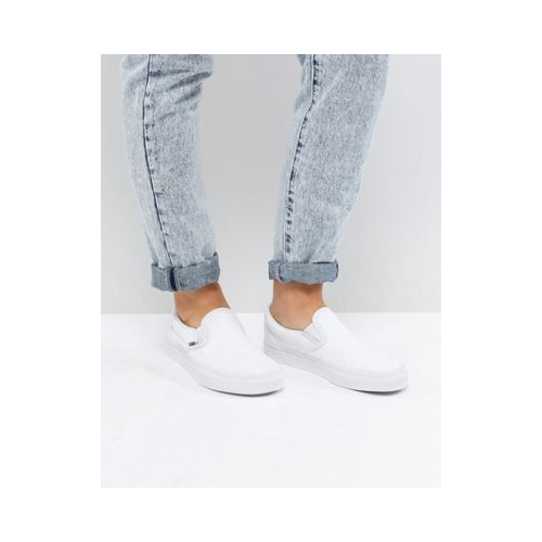 Белые кроссовки-слипоны Vans