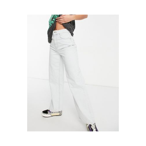 Белые свободные джинсы из смесового органического хлопка в винтажном стиле с мужским силуэтом и завышенной талией ASOS DESIGN Голубой