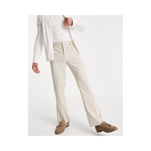 Бежевые расклешенные брюки ASOS DESIGN-Светло-бежевый цвет
