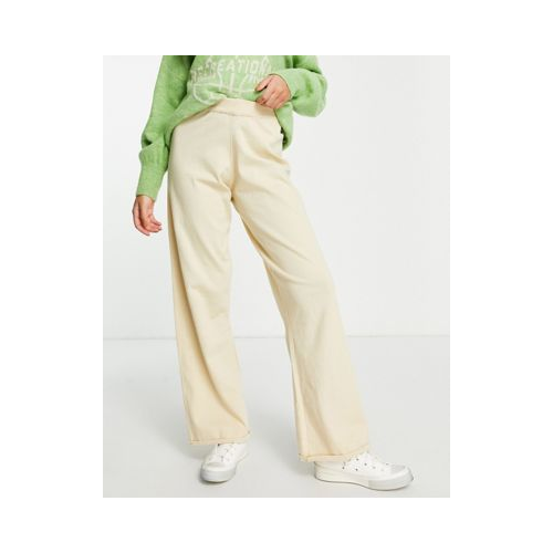 Бежевые трикотажные брюки от комплекта Heartbreak-Светло-бежевый цвет