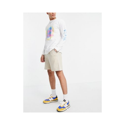 Бежевые трикотажные шорты от комплекта Weekday Standard-Светло-бежевый цвет