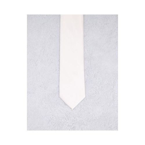 Бежевый однотонный атласный галстук Gianni Feraud-Светло-бежевый цвет