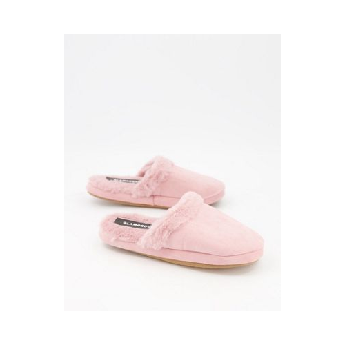 Бледно-розовые пушистые слиперы Glamorous-Розовый цвет