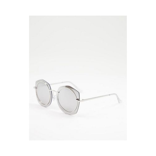 Большие солнцезащитные очки с серебристыми стеклами Jeepers Peepers