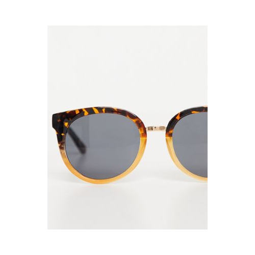 Большие женские солнцезащитные очки формы «кошачий глаз» в коричневой черепаховой оправе A.Kjaerbede Gray-Оранжевый цвет