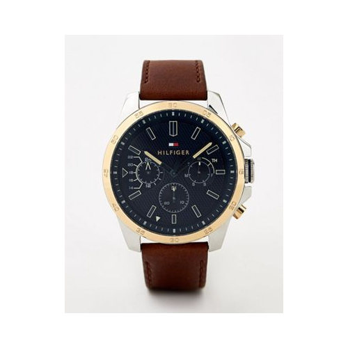 Часы с кожаным ремешком Tommy Hilfiger Decker - 48 м-Коричневый цвет