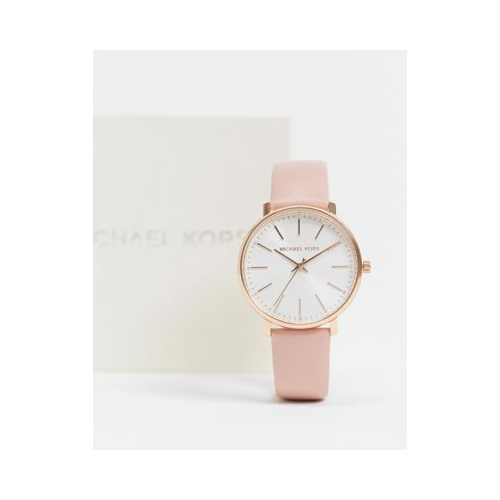 Часы с розовым кожаным ремешком Michael Kors MK2741 Pyper-Розовый цвет