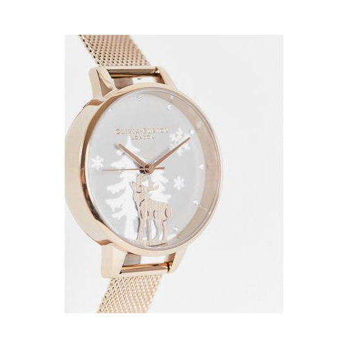 Часы цвета розового золота Olivia Burton Winter Wonderland