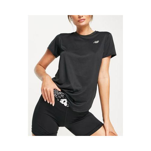 Черная футболка с короткими рукавами New Balance Running Accelerate-Черный цвет