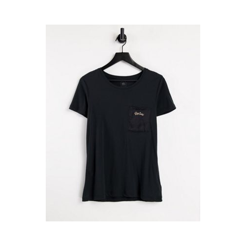 Черная футболка с карманом Rip Curl Pretty-Черный цвет