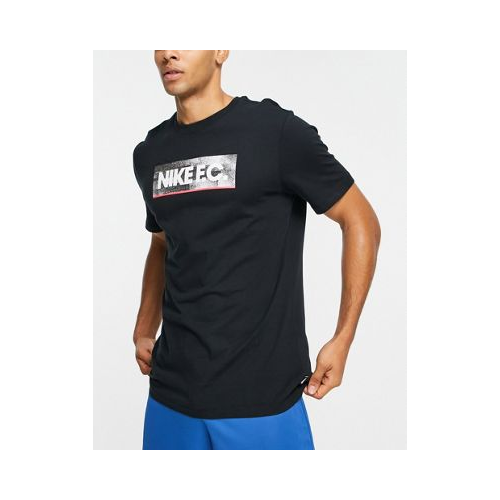 Черная футболка с сезонным принтом Nike Football F.C.-Черный цвет
