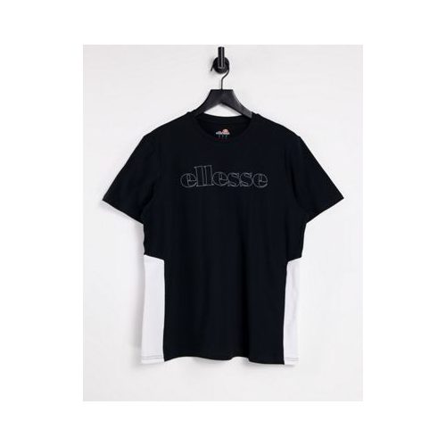 Черная футболка со светоотражающим логотипом на груди ellesse-Черный цвет